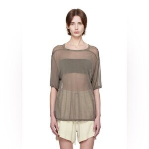 Rick Owens Sheer Khaki Women's Blouse